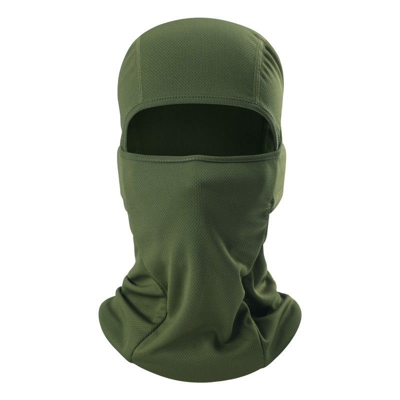 hikevalley Balaclava Face Mask Adjustable Windproof UV Protection Hood (US, Alpha, One Size, Army Green) - Image 1